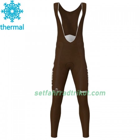 Lang Trägerhose 2020 AG2R La Mondiale Winter Thermal Fleece N002
